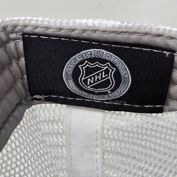 Fanatics NHL Washington Capitals Adjustable Trucker Hat Gray/Navy Mesh Back Snap - Picture 8 of 9